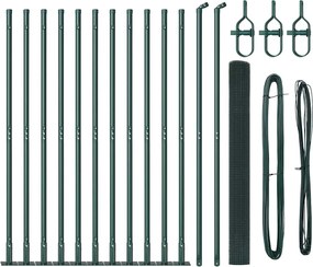 vidaXL Στύλος Περιφράξεων Πράσινο 25 x 1,4 μ. (12 x 12 χλστ. δίχτυ)