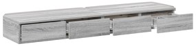 vidaXL Συρτάρια Κρεβατιού Γκρι Sonoma 135x36,5x16,5 εκ Ξύλο Μηχανής