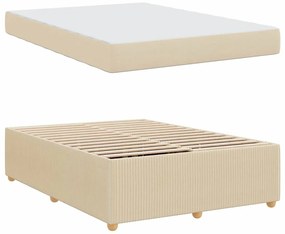 vidaXL Σκελετός Κρεβατιού Άλλο Κρεμ 160 x 200 cm ύφασμα