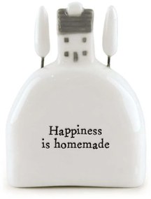 Διακοσμητικό Επιτραπέζιο Happiness… EI5599 6,5x2,5x5,2cm White-Black Πορσελάνη