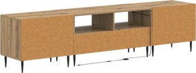 vidaXL 3 Τεμάχια LED Τηλεοπτική Ντουλάπα Artisan Δρυς