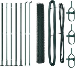 vidaXL Στύλος Περιφράξεων Πράσινο 10 x 1 m (25 mm δίκτυο)