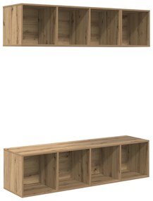 vidaXL Σετ επίπλου τηλεόρασης 3 pcs artisan δρυς Επεξεργασμένο ξύλο
