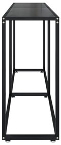 vidaXL Τραπέζι Κονσόλα Μαύρο 180 x 35 x 75,5 εκ. από Ψημένο Γυαλί