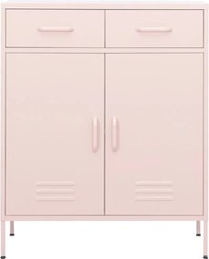 vidaXL Ντουλάπι Αποθήκευσης Ροζ 80 x 35 x 101,5 εκ. από Ατσάλι