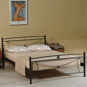 Κρεβάτι Μεταλλικό Μαργαρίτα 23986 168x208cm Black King Size