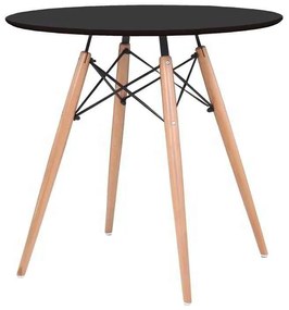 Τραπέζι ART Wood  Φ80/H74cm Μαύρο