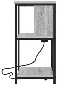 vidaXL Κομοδίνο Γκρι sonoma 38 x 31 x 61 εκ Επεξεργασμένο ξύλο
