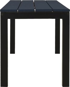 vidaXL Παγκάκι Κήπου 110 εκ. Μαύρο από Ατσάλι / WPC