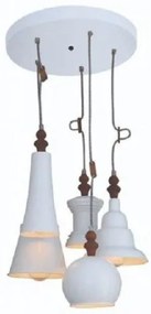 Φωτιστικό κρεμαστό TRIXY λευκό μεταλλικό HL-052RS-5P Homelighting-77-2748-Λευκό 77-2748