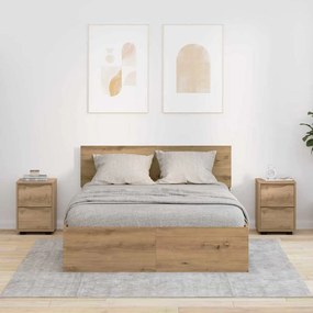 vidaXL Κομοδίνα 2 τμχ. Artisan Oak 30,5 x 30 x 43 εκ