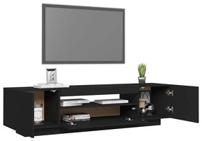 vidaXL Έπιπλο Τηλεόρασης με LED Μαύρο 160x35x40 εκ.