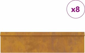 vidaXL Φράχτες με σαλιγκάρια 12 pcs Σκ rusty