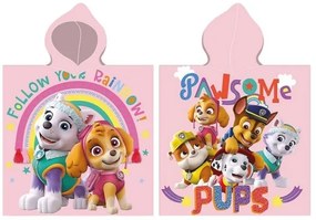 Πόντσο Microfiber 50x100εκ. Paw Patrol Ροζ 42-3235