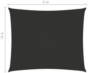 Πανί Σκίασης Ορθογώνιο Ανθρακί 5 x 6 μ. από Ύφασμα Oxford - Ανθρακί