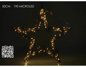Αστέρι Διπλό 190 Micro LED Θερμό Φως Φ50cm