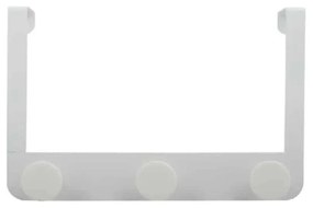 Κρεμάστρα Πόρτας 3 Θέσεων 05222.002 20cm Matte White Metal, Plastic