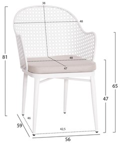 ΣΕΤ LOUNGE 3TMX ΕΞ.ΧΩΡΟΥ OREGO HM21107.02 ΑΛΟΥΜΙΝΙΟ &amp; ΜΕΤΑΛΛΟ ΣΕ ΛΕΥΚΟ (1 Τεμμάχια)