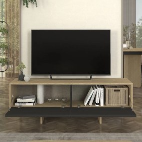 Έπιπλο τηλεόρασης Lava rota oak-ανθρακί 150x35x51εκ