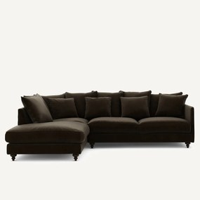 Γωνιακός καναπές-κρεβάτι με βελούδο, Lazare