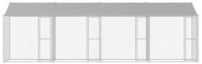 vidaXL Κλουβί σκύλου Ασημί 800 x 200 x 256 εκ. Επικαλυμμένος Χάλυβας