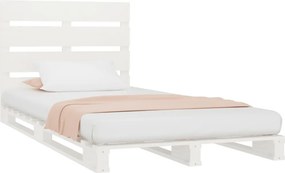 vidaXL Σκελετός Κρεβ. Χωρίς Στρώμα Λευκό 75x190 εκ Μασίφ Πεύκο