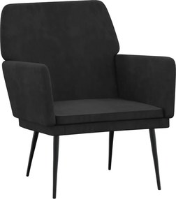 vidaXL Πολυθρόνα Μαύρη 62 x 79x 79 εκ. Βελούδινη