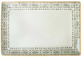 Πιατέλα Σερβιρίσματος Ορθογώνια Vintage PR222686411 31x21cm Beige Oriana Ferelli® Πορσελάνη