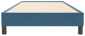 vidaXL Κρεβάτι Boxspring χωρίς Στρώμα Σκούρο Μπλε 80x220 εκ. Βελούδινο
