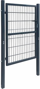 vidaXL Πόρτα Περίφραξης 2D (Μονή) Ανθρακί Γκρι 100x180 εκ.