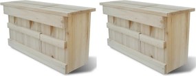 vidaXL Φωλιές Σπουργιτιών 2 τεμ. 44 x 15,5 x 21,5 εκ. Ξύλινες