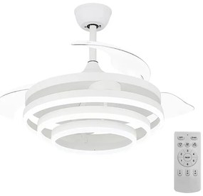 POWERTECH ανεμιστήρας οροφής HLL-0112 με LED φως, 72W, Φ106x50cm, λευκός