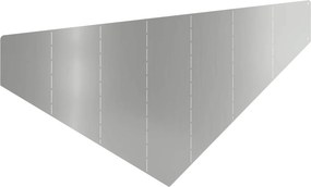 vidaXL Περίγραμμα γκαζόν 4 τμχ. 100 x 45 cm Ατσάλι Ασημί