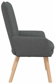 vidaXL Χαλαρωτική Πολυθρόνα Σκούρο γκρι 63 x 67 x 94 εκ. ύφασμα