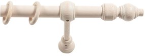 Κουρτινόξυλο Φ28mm Μονό 160cm Με Άκρα Grace Allure White 680165