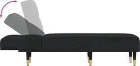 vidaXL Ανάκλιντρο Μαύρο Βελούδινο