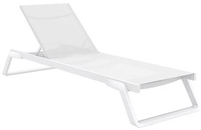 TROPIC ΞΑΠΛΩΣΤΡΑ WHITE/WHITE ΑΛΟΥΜ-ΠΟΛ/ΝΙΟΥ - (210X72X31εκ.), Χρώμα: WHITE - SIESTA