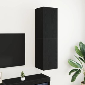 vidaXL Μονάδα Τηλεόρασης σε Μαύρη Δρυς, Διαστάσεις 30.5 x 30 x 110 εκ., Κατασκευασμένη από Επεξεργασμένο Ξύλο