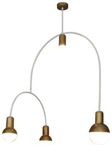 Κρεμαστό Φωτιστικό Οροφής 4xE27 G95 G45 LED Περιστρεφόμενοι Βραχίονες Christopher Homelighting-77-3788-Μαύρο - Χάλκινο 77-3788