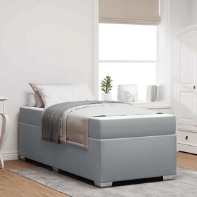 vidaXL Σκελετός Κρεβατιού Άλλο Ανοιχτό γκρι 90 x 200 cm ύφασμα