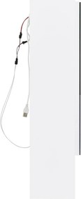 vidaXL Καθρέφτης Μπάνιου με Ντουλάπι / LED Λευκό 80 x 15 x 60 εκ. MDF