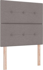 vidaXL Κρεβάτι box spring με στρώμα Taupe 90 x 190 cm Ύφασμα