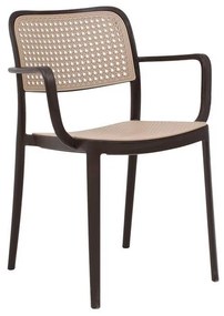 Outdoor Chair Olesia Fylliana Brown - Beige 56x43x81 cm