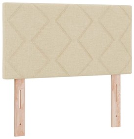 vidaXL Υφασμάτινο Κεφαλάρι Geometric με κεφαλάρι Κρεμ 80 cm ύφασμα