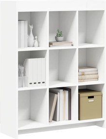 vidaXL Βιβλιοθήκη Λευκό 87,5 x 30 x 111 εκ Επεξεργασμένο Ξύλο