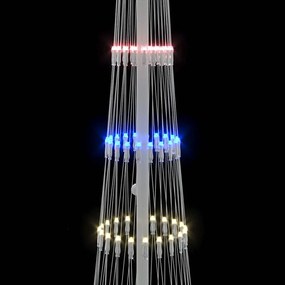 vidaXL LED Χριστουγεννιάτικο Δέντρο Πολύχρωμο 190 cm Μέταλλο