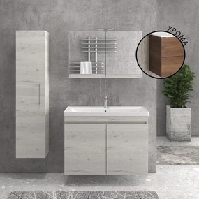 Karag 8702 Πάγκος με δύο πόρτες χωρίς Νιπτήρα Brown NEW SAVA 100 98x44,5x63cm