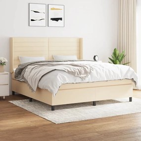 ΚΡΕΒΑΤΙ BOXSPRING ΜΕ ΣΤΡΩΜΑ ΚΡΕΜ 160X200 ΕΚ. ΥΦΑΣΜΑΤΙΝΟ 3131526