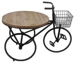 Τραπεζάκι Coffee Basket Bike 04-0471 93,5x60x69,5cm Natural-Black