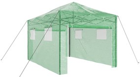 vidaXL Θερμοκήπιο με στέγη Πράσινο 290 x 430 x 315 εκ Ατσάλι